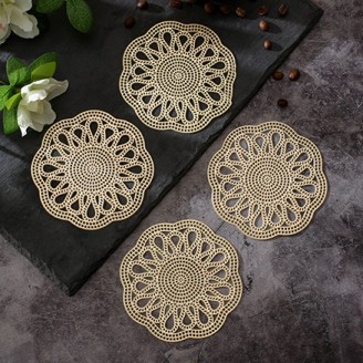PVC Drink Coasters Beverage Coaster Home Decor Tabletop Protection