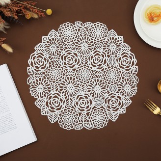 Silver Rose Garden Design Placemat