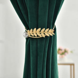 Metal Leaf Design Curtain Tieback
