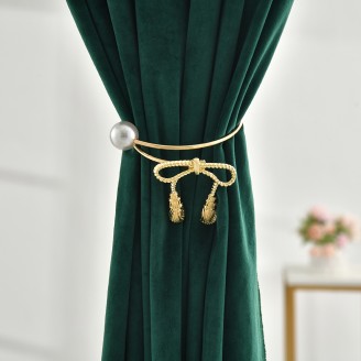 Gold Bow Design Curtain Holdback 