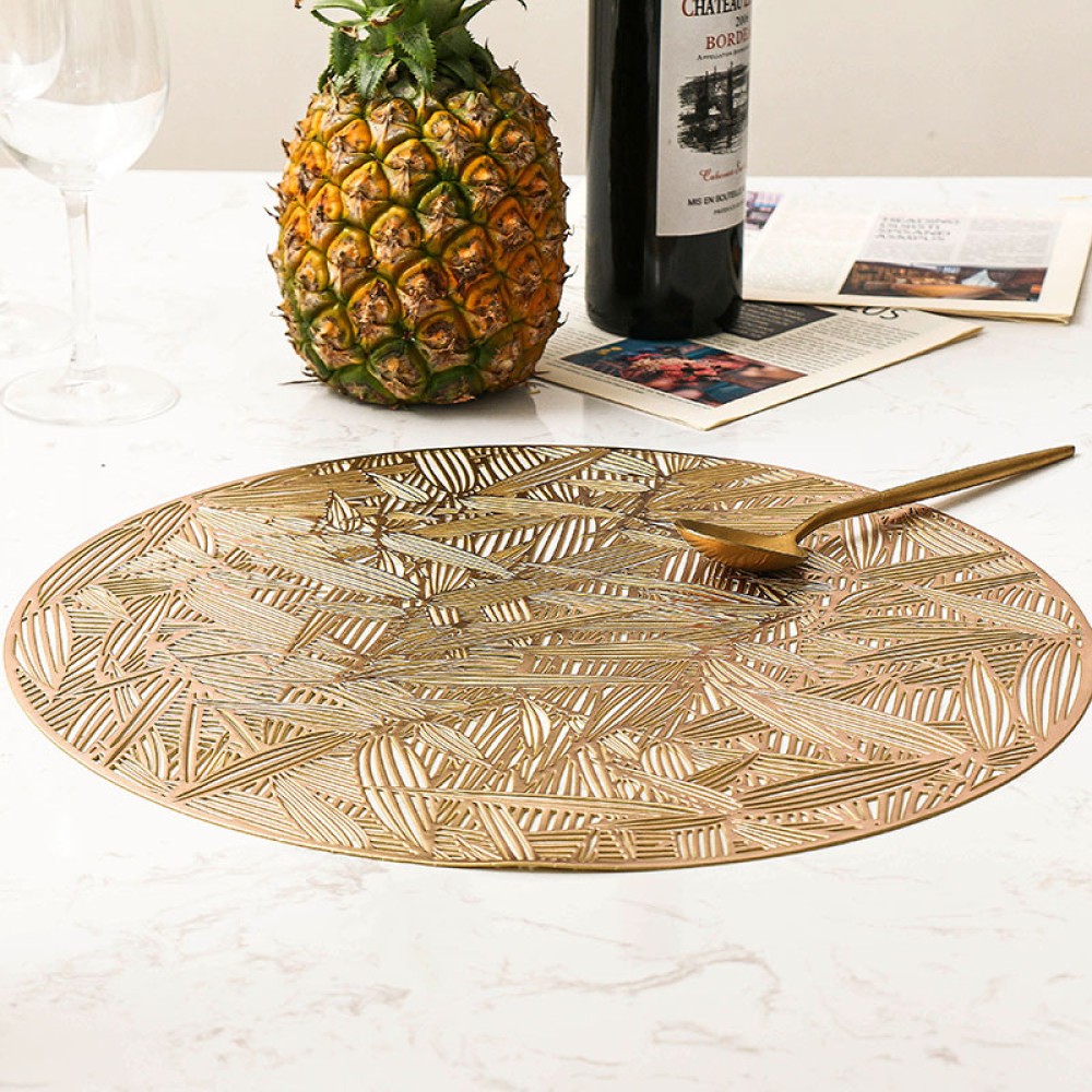 Round Bamboo Leaves Shape Placemat