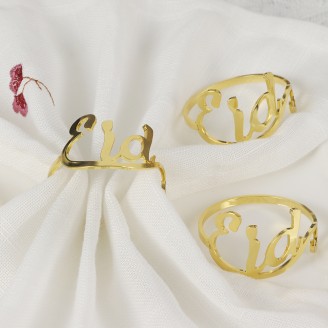 Chic Metal Eid Napkin Ring Holder