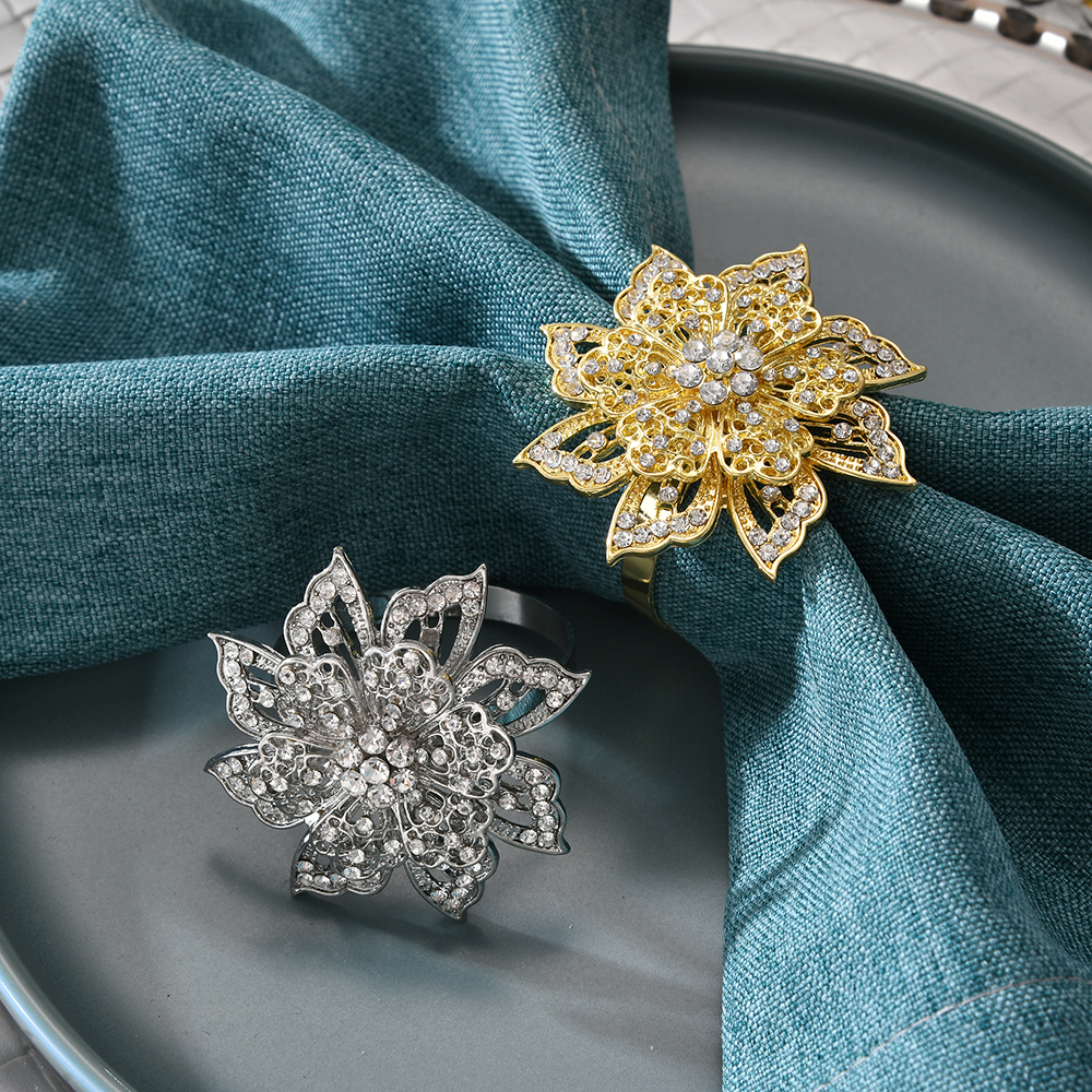 Wedding Party Luxury Rhinestone Napkin Rings