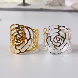 Hollow Flower Pattern Napkin Ring