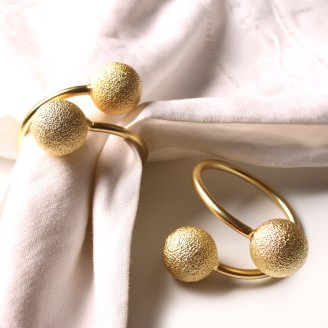 Spiral Metal Double Ball Napkin Ring