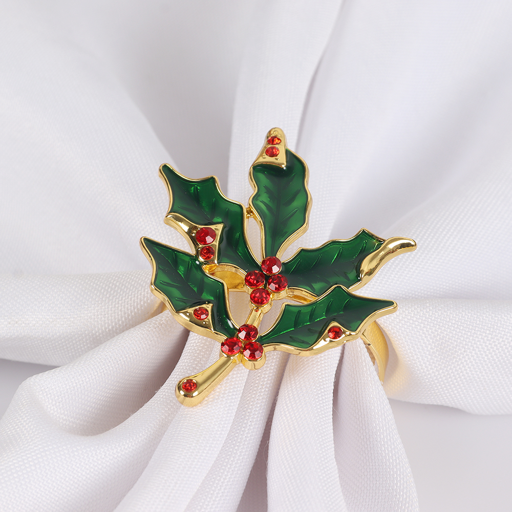 Holly Leaf Christmas Napkin Ring