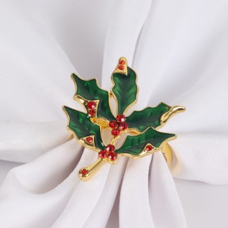Holly Leaf Christmas Napkin Ring