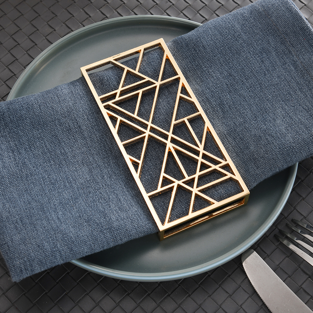 Rectangle Geometric Shape Napkin Ring