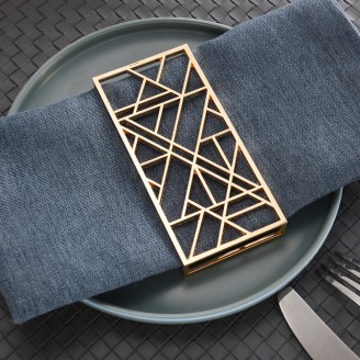Rectangle Geometric Shape Napkin Ring