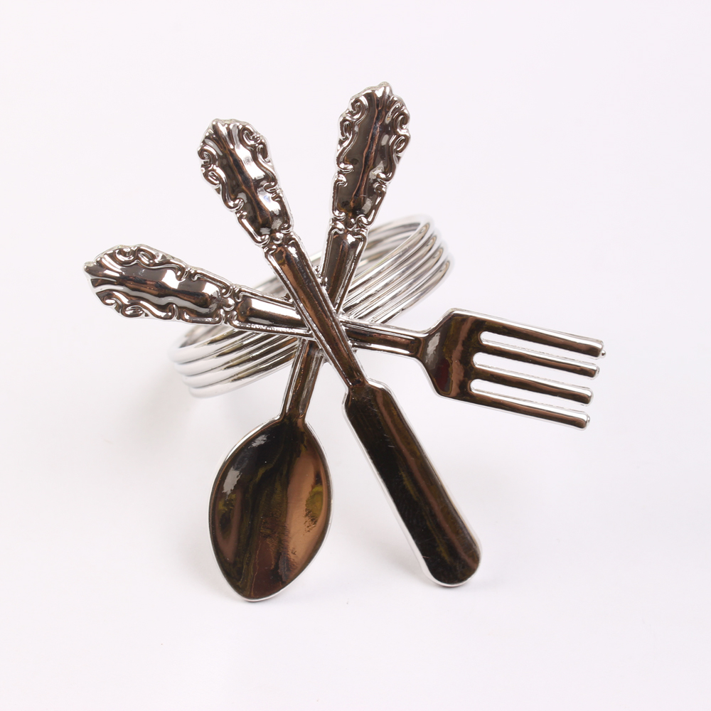 Creative Fork Spoon Shape Napkin Ring