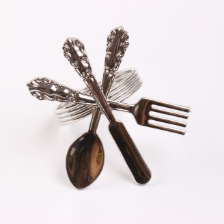 Creative Fork Spoon Shape Napkin Ring
