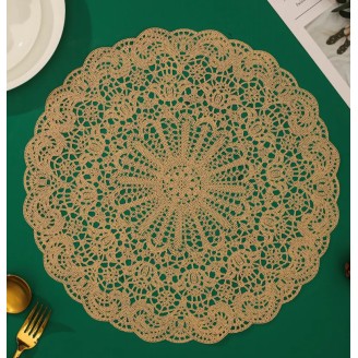Chic Round Flower Placemat for Dining Table Wedding Party 
