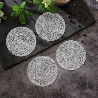 Silver Flower and Ring Coaster