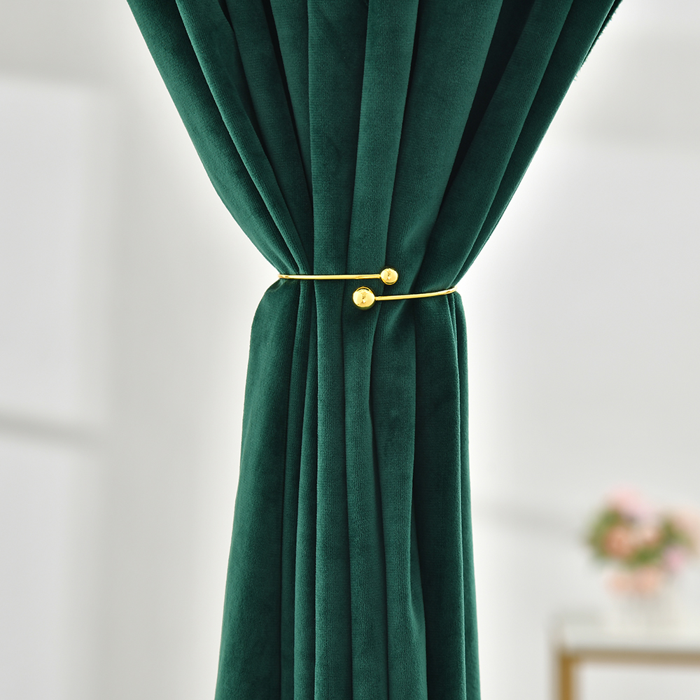 Simple Gold Metal Curtain Holdbacks 