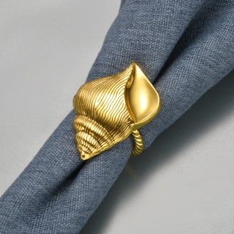 Unique Gold Whelk Napkin Ring