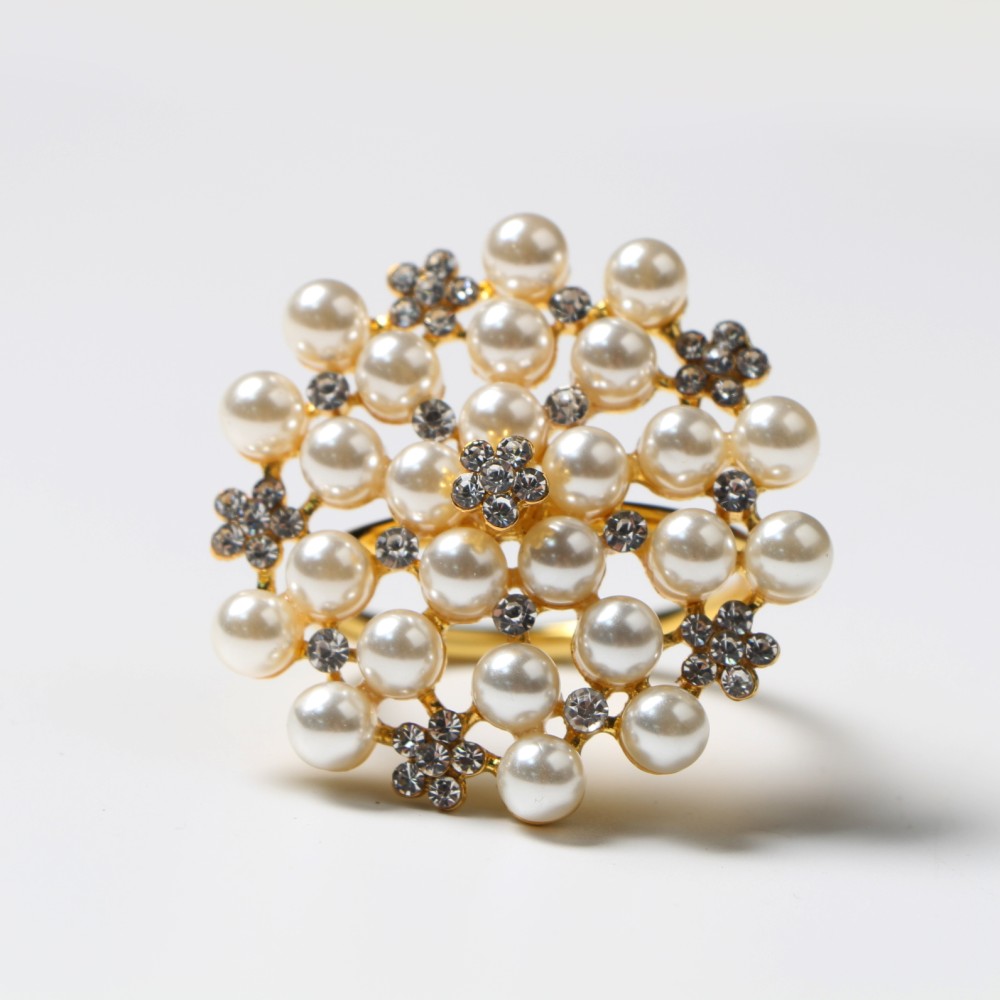 Elegant Artificial Pearl Napkin Ring for Wedding