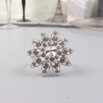 Chic Rhinestone Flower Napkin Ring