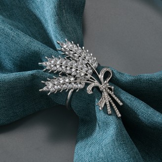 Ear of wheat Shape Rhinestone Napkin Ring