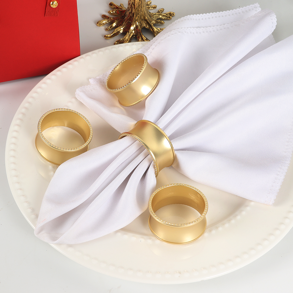 Classic Matte Gold Metal Napkin Ring
