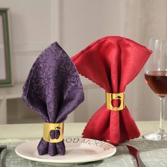 Creative Cutout Apple Shaped Metal Napkin Ring