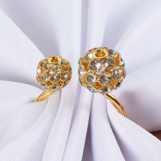 Exquisite Rhinestone Ball Napkin Ring