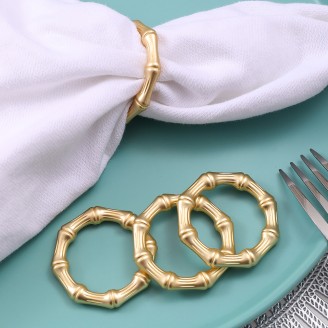 Matt Gold Bamboo Joint  Napkin Ring