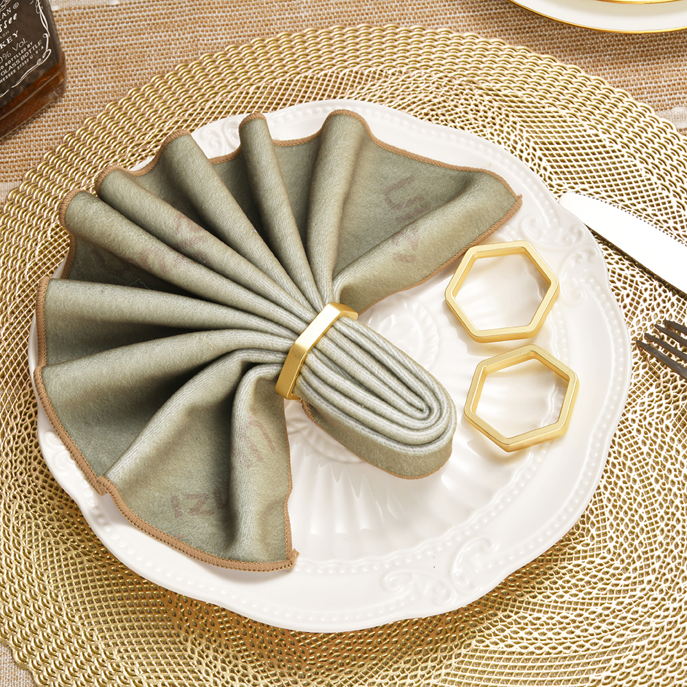 Chic Octagon Metal Napkin Ring