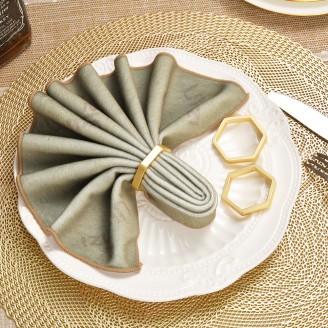 Chic Octagon Metal Napkin Ring