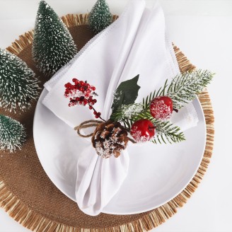 Handmade Artificial Christmas Pine Cone Napkin Ring