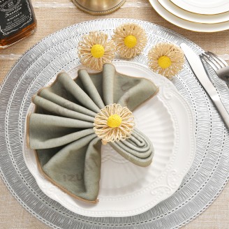 Cute Artificial Flowers Napkin Ring