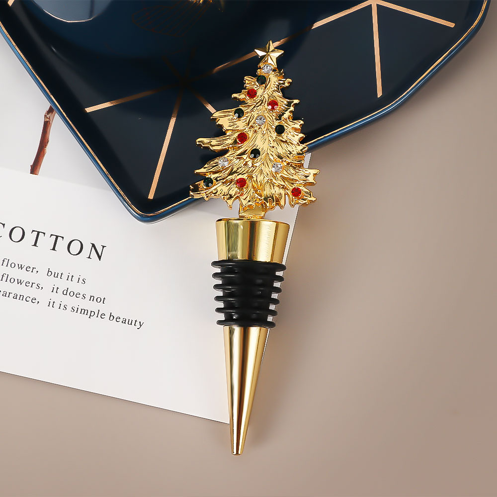 Gold Christmas tree Wine Stopper