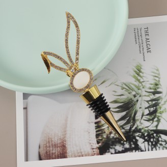 Cute Rabbit Rhinestone Wine Stopper
