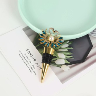 Elegant Rhinestone Swan Wine Stopper
