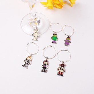 Unique Cartoon Character Wine Glass Rings