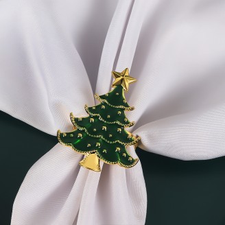 Durable Christmas Tree Napkin Ring 
