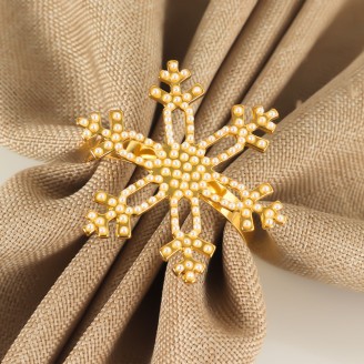 Snowflake Napkin Ring Cute Napkin Rings Buckles for Table Decorations