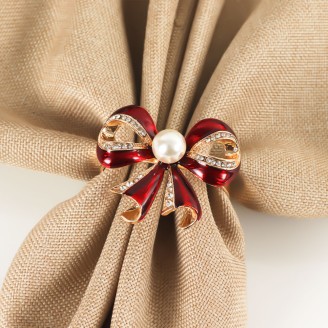 Elegant Bow Zink Alloy Napkin Ring