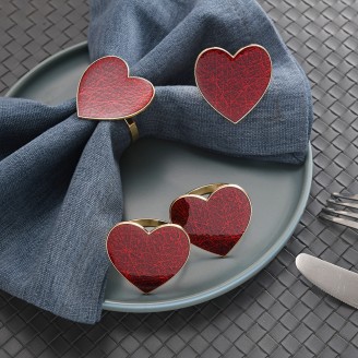 Creative Red Heart Shape Napkin Ring