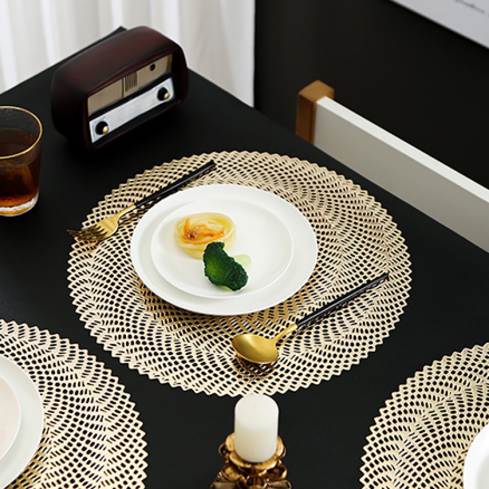 Round PVC Placemat for Table Decor