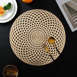 Gold Round PVC Placemat