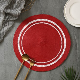 Red amd White Braided Annulus Placemat