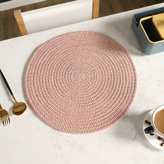 Braided Spiral Shape Placemat for Table Decor