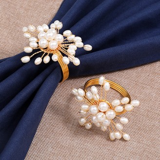 Cute Beads Flower Napkin Ring