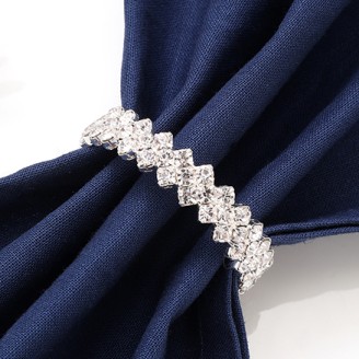 Silver Rhinestone Napkin Ring