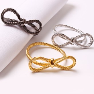 Zinc Alloy Bownot Napkin Ring