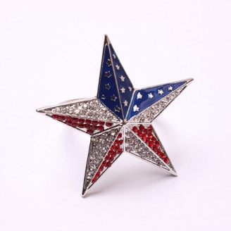 Creative Rhinestones Five-Pointed Star Napkin Ring 