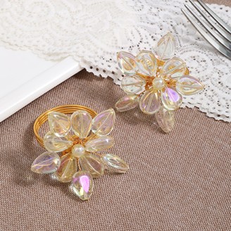 Chic Transparent Flower Napkin Ring