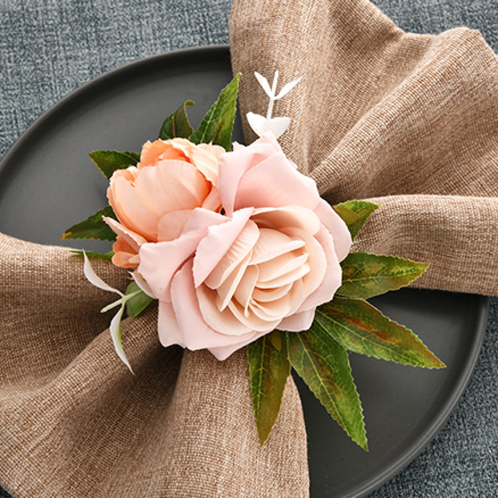 Handmade Artificial Flowers  Napkin Ring