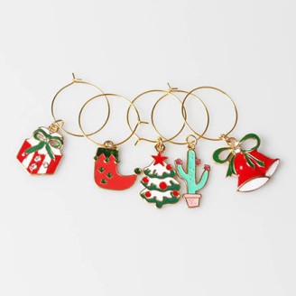 Cute Christmas Wine Glasses Tags